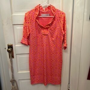 Gretchen Scott Ruffle Neck Dress